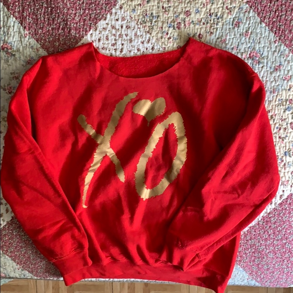 XO Red Champion Oversized Sweatshirt